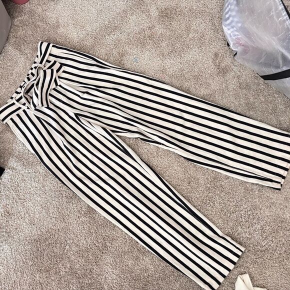 Polo Ralph Lauren Pants - Polo Ralph Lauren Pants Size 4 Striped Straight Leg High Rise Belted Trousers